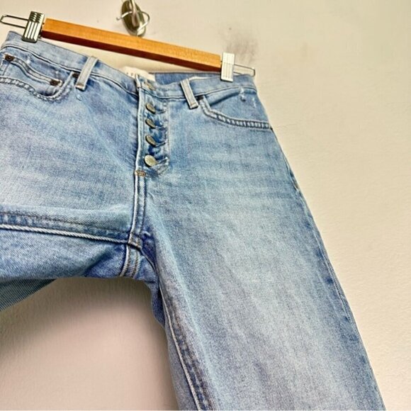 Denim Forum The Yoko High Rise Slim Jeans Size 24 Medium Light wash - Picture 6 of 12